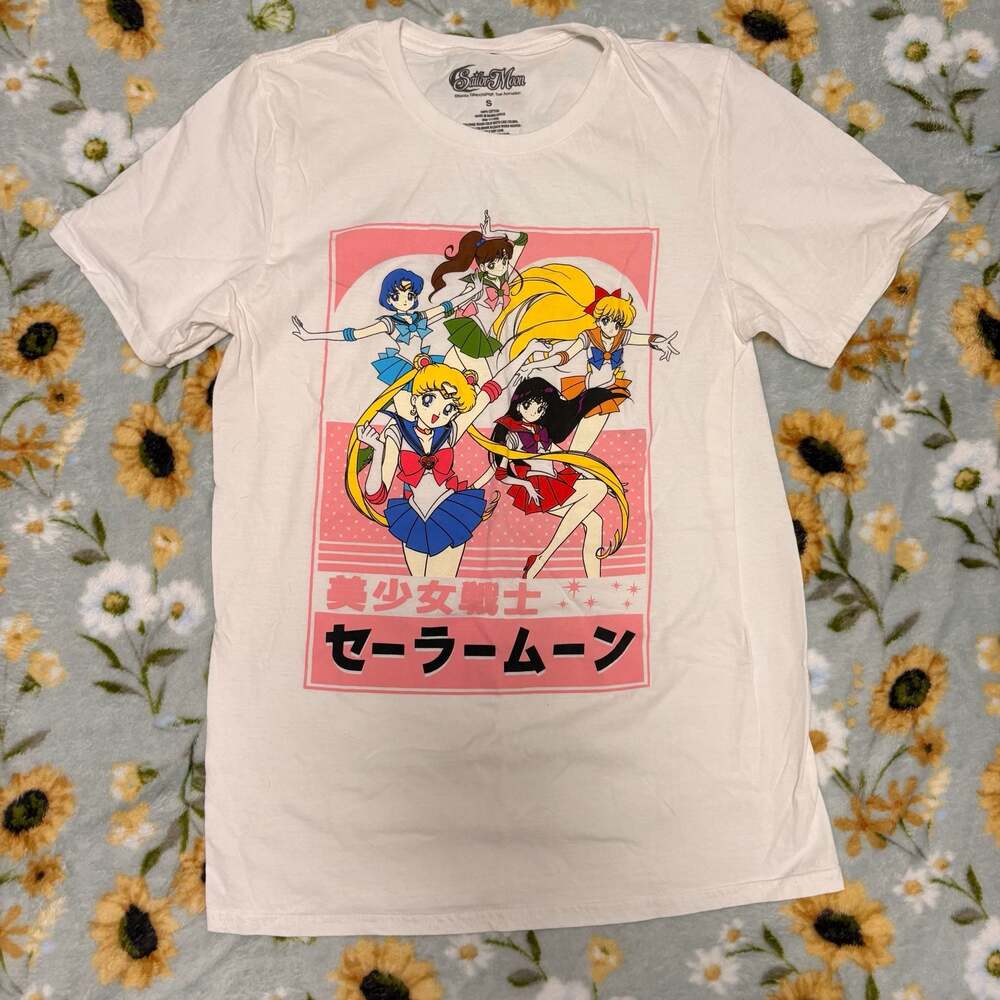 Sailor Moon Graphic T-Shirt White Size S